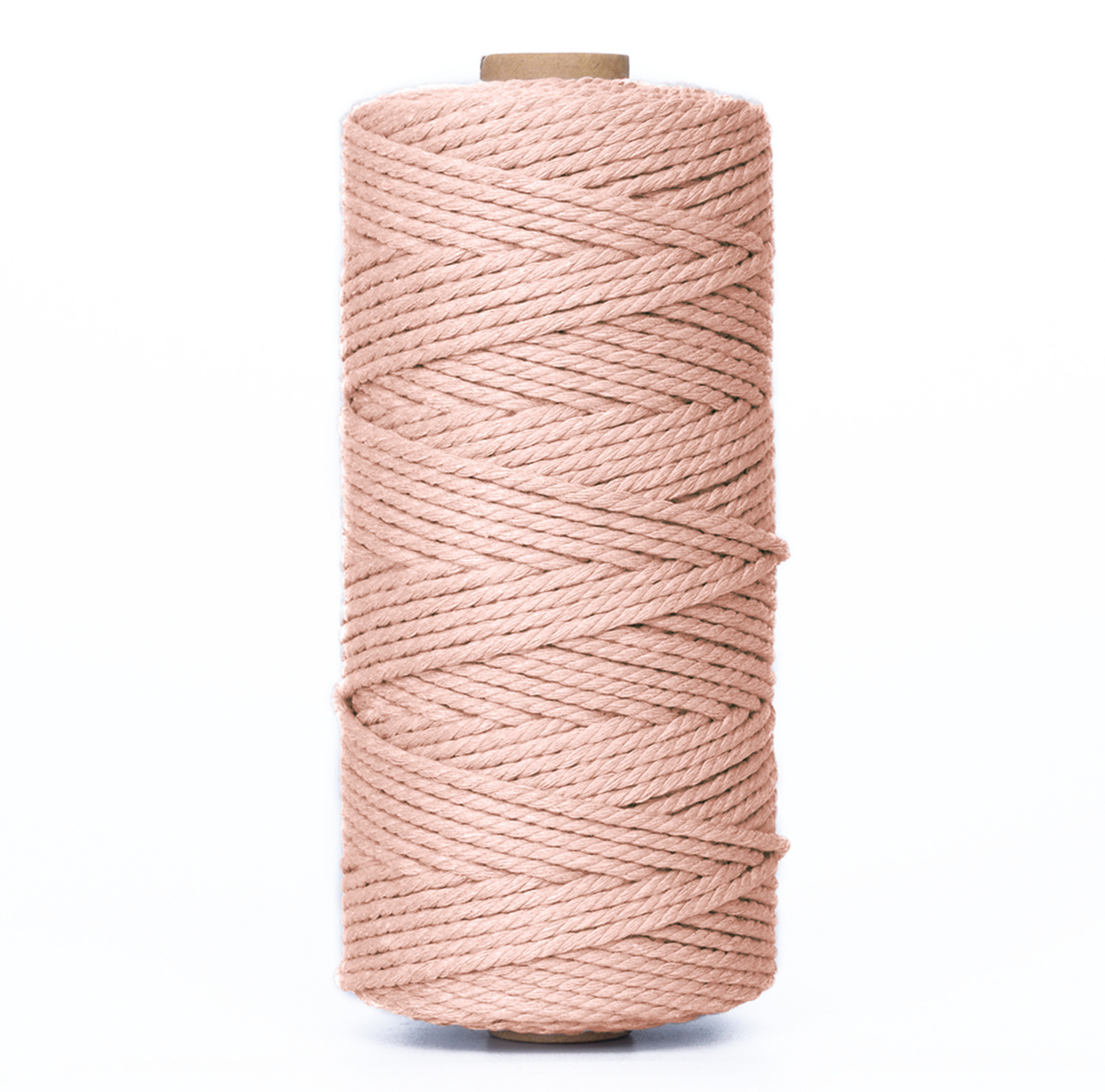 Gomitolo Di Filo Per Macramè 3mm X 100m - Cordoncino In Cotone Naturale Grigio - Per Tende, Arazzi E Decorazioni Boho