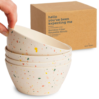 Reusable Bamboo Fiber Bowls V-Shape 22 Oz